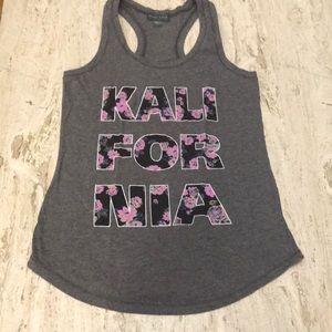 Gentle used-Kendall and Kylie Kalifornia Floral Racer-back Tank Top Shirt